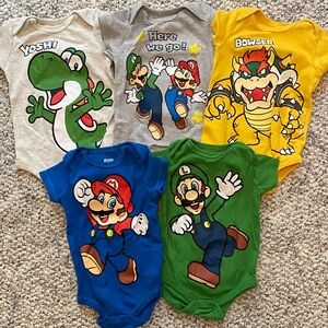 Nintendo Baby Bodysuit Set - 5 pack